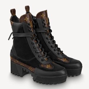 Louis VUITTON Laureate Platform Desert Boot BLACK. Size 40